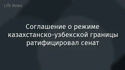 Соглашение о режиме казахстанско-узбекской границы ратифицировал сенат